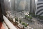 View from our room on the 8th floor… the Renaissance is located in the center of the Gangnam business district of&nbsp;Seoul